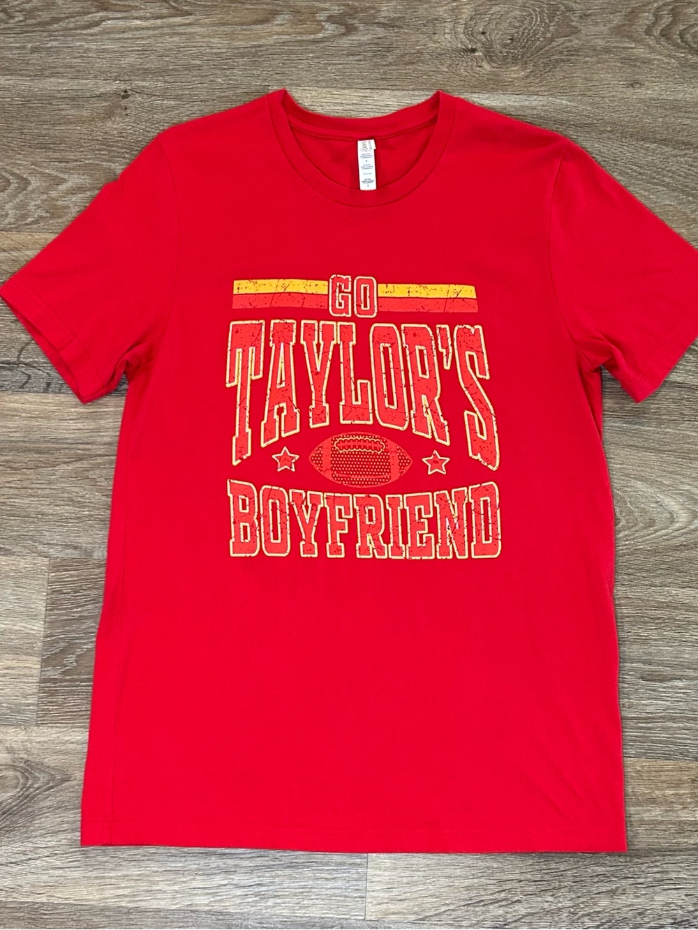 Go Taylor’s Boyfriend T-Shirt - Women’s Red Tee - Size Large